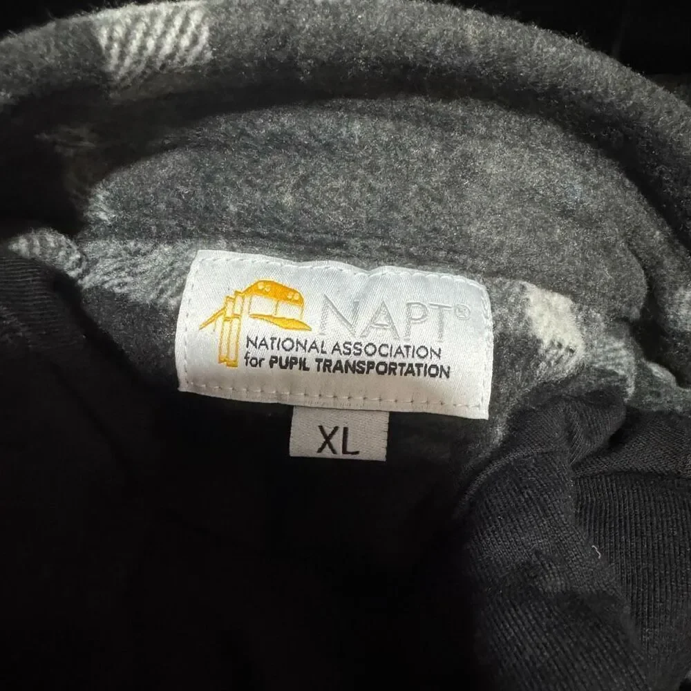 NEW national association for pupil transportation flannel with hoodie